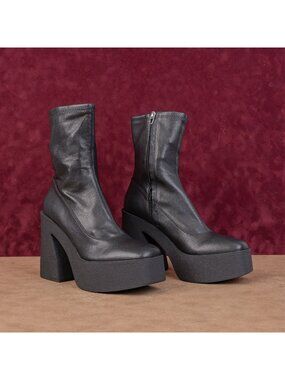 Open Edit women Vegan Leather Festival Platform Fashion Ankle Boots sz 8